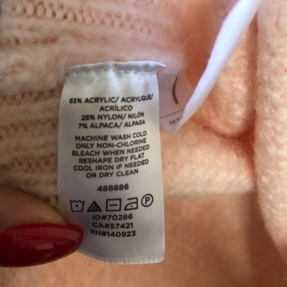 Lou & Grey Pink Mock Neck Sweater XXS - Picture 4 of 4